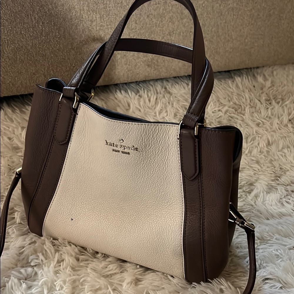 Kate Spade Brown and White Handbag